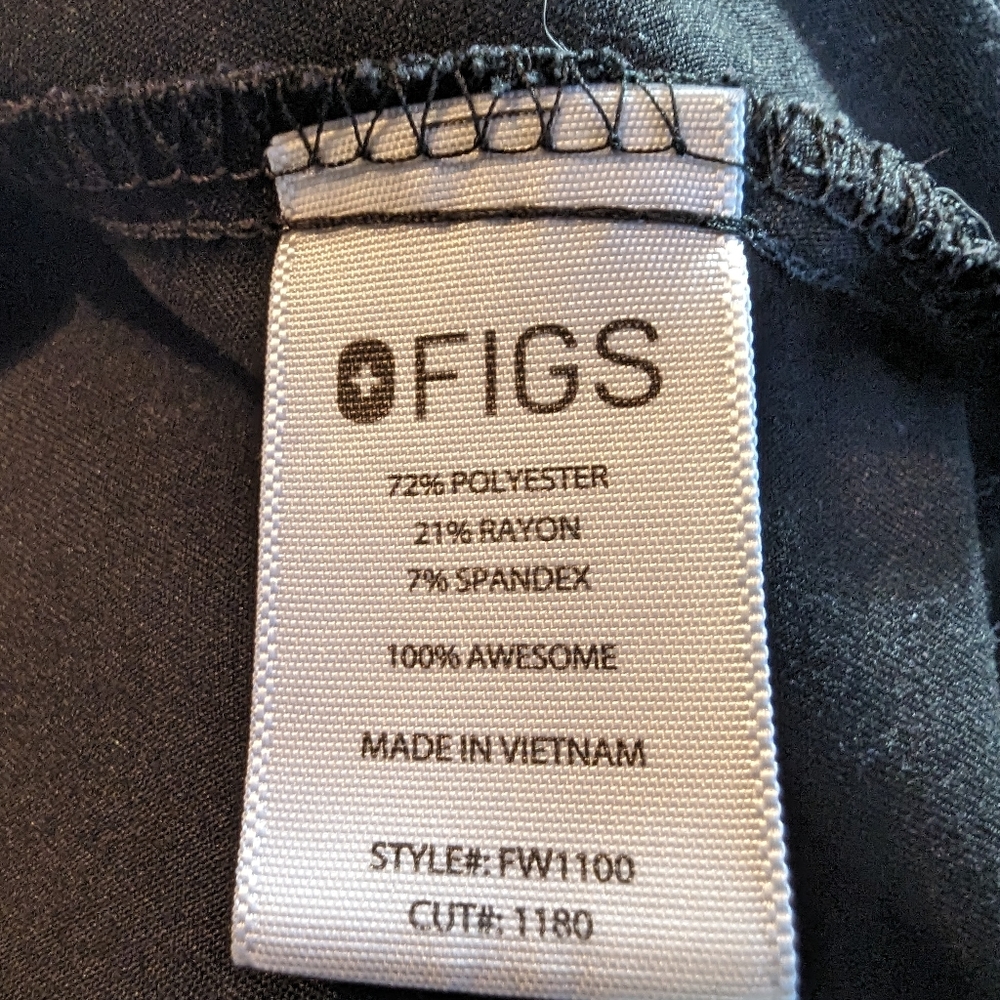Figs Black Technical Scrub Top - Picture 7 of 7